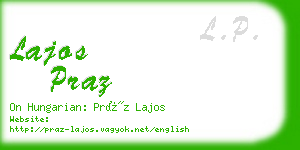 lajos praz business card